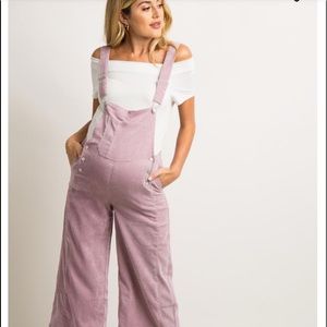 Waverleigh Pink Corduroy Maternity Overalls